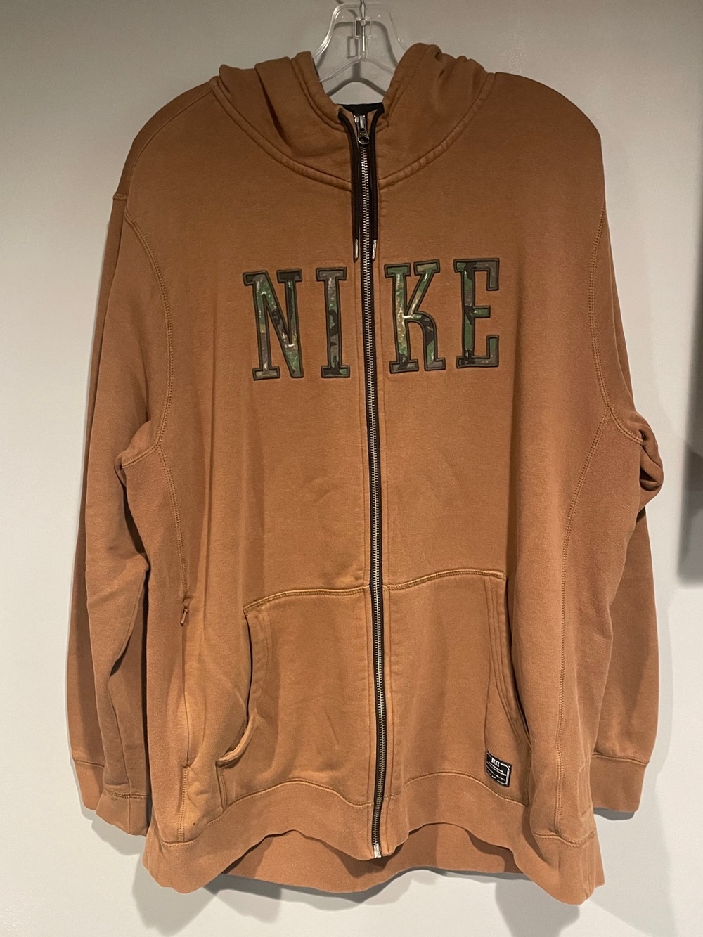 Nike Rare Heritage Full-Zip Hoodie Men’s Military Brown Camo Print Size XXL